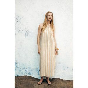 NWOT Zara Striped Halter Dress